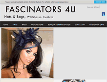 Tablet Screenshot of fascinators4u.com